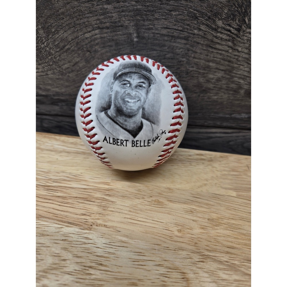 Albert Belle Cleveland Indians Portrait Baseball Printed Signature MLB Sports